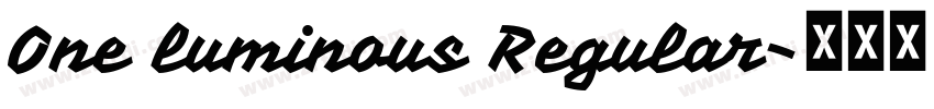 One luminous Regular字体转换